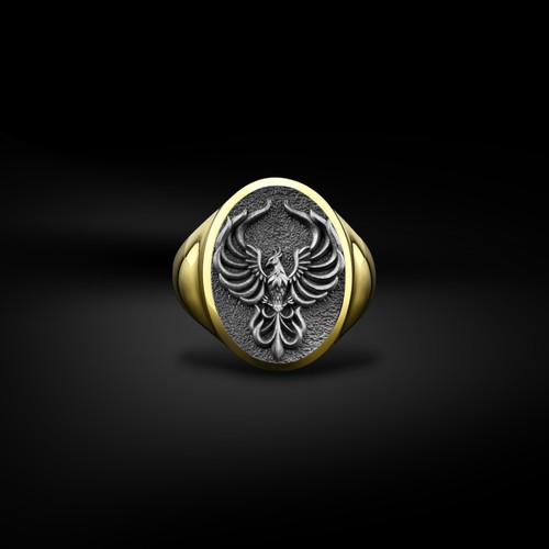 Bague chevalière homme - , en
