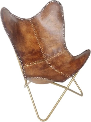 Ancien fauteuil relax - , cuir