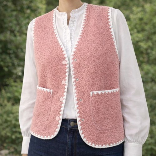 Gilet femme sans - manches, rose