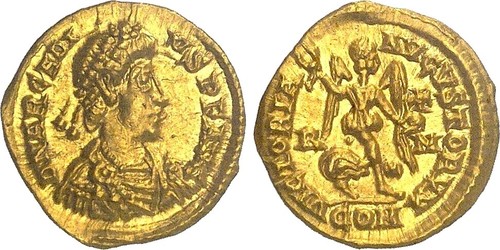 Monnaie romaine arcadius - monnaie,