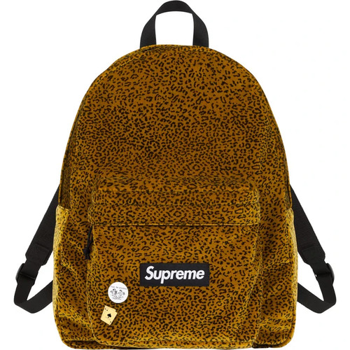 Supreme velvet backpack - velvet, tan
