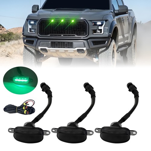 Green led front - bumper, grille