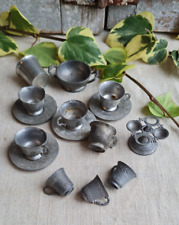 ANCIENNE LOT DE DINETTE EN ETAIN FER  JOUET ENFANT POUPEE