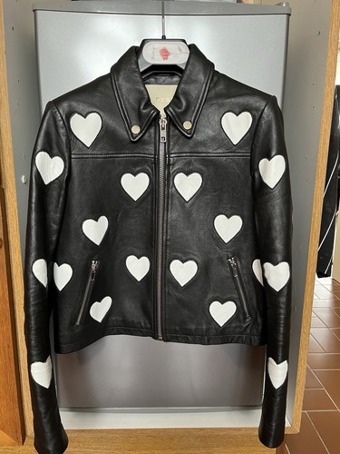 Veste cuir maje coeurs - veste,