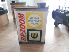 ANCIEN BIDON HUILE 2L . BP ZOOM 2T . SOLEX MOBYLETTE .OIL CAN MOTOR. BIDON VIDE