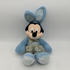 Doudou peluche mickey deguisé lapin bleu disneystore