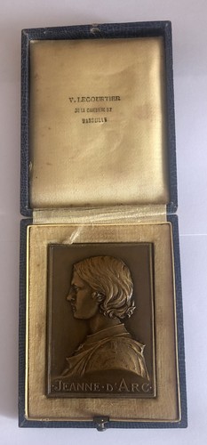 Médaille plaque bronze - en,