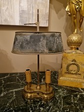 Ancienne Lampe Bouillotte En Métal Et Bronze
