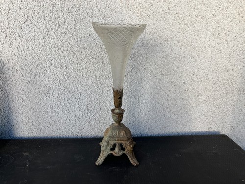Vase cornet verre dépoli - en,
