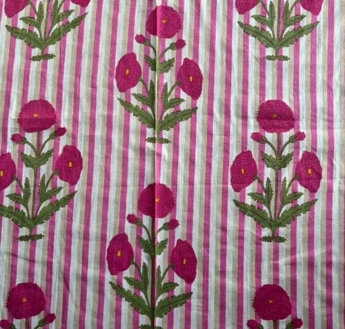 Tissu indien naturel sanganeri - indien,