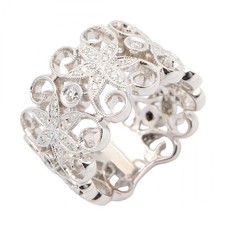 BIJOUX Bague Diamant Or Blanc 18KWG Occasion Femme Taille US 7,5