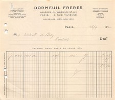 FACTURE  1924 DORMEUIL FRERES