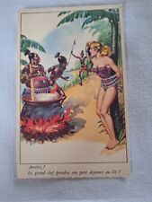 CARTE POSTALE HUMOUR, LE GRAND CHEF PRENDRA SON PETIT DEJEUNER AU LIT 