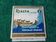 retro-collection-ancienne publicité coucercle RIALTA CHOCOLAT MENIER au lait 