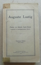 Poésies en dialecte haut-rhinois Auguste LUSTIG éd Brinkmann 1928