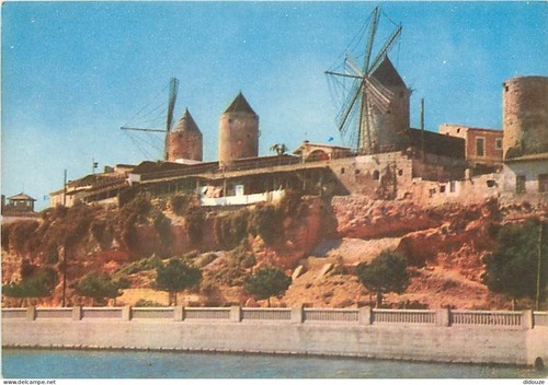 Carte postale moulin - carte, à