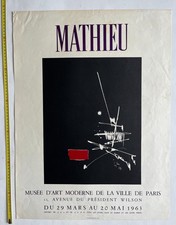 Georges Mathieu - musée d'art moderne 1963 lithograph vintage poster