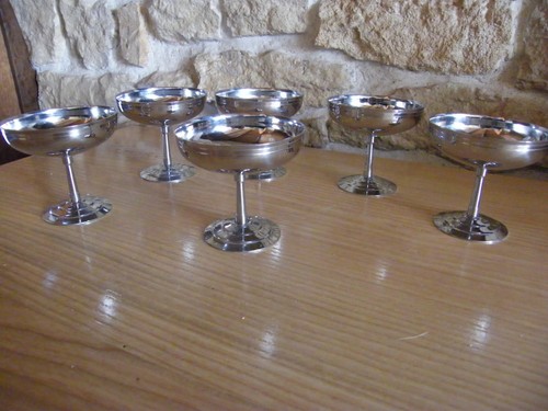 Lot coupes glace - à, inox