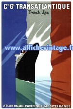 affiche poster paquebot french