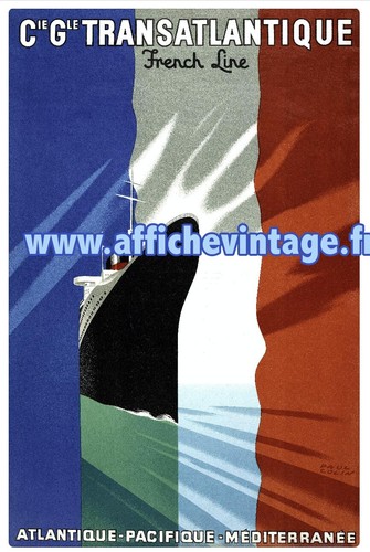 Affiche poster paquebot - affiche,