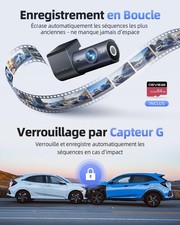 Dashcam Av et Arr, 4K,GPS,WiFi 5GHz,SD 64,G-Sensor,Nocturne,boucle,Park, CieVie