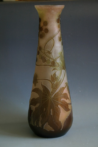 Ancien vase verre gravé - vase,