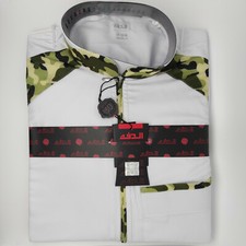 DAFFAH Qamis Thobes Élégant avec fermeture éclair style camouflage