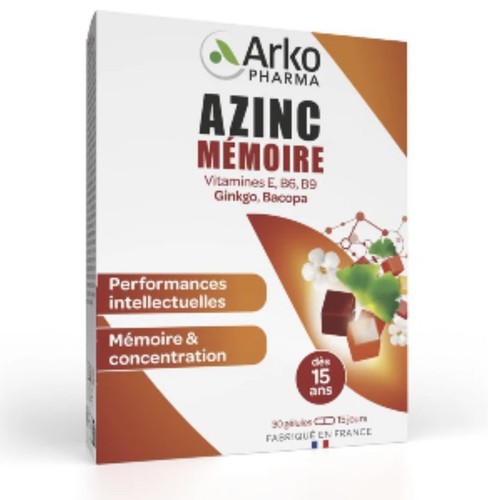 Azinc mémoire ginkgo bacopa - azinc,