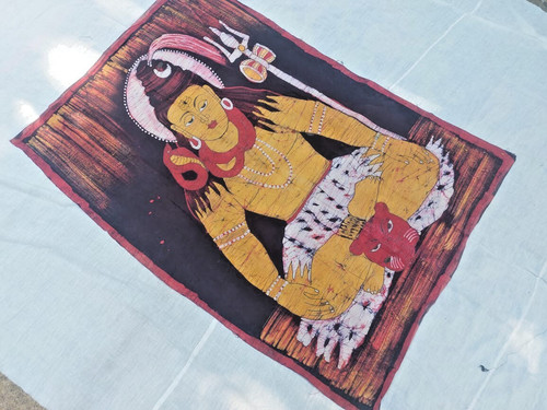 Shiva tenture indienne batik - tenture,