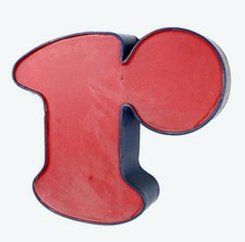 Canal de lettre r vintage industriel des années 70, signalisation...