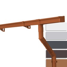 INEFA Ensemble de gouttières abri de jardin, NW 68, en forme de boîte Ensemble c