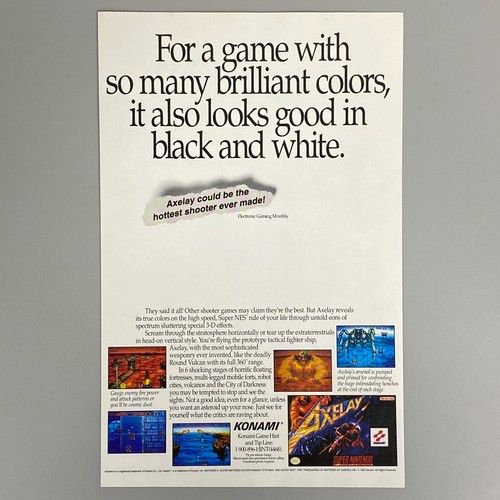 Axelay jeu super - super, nintendo