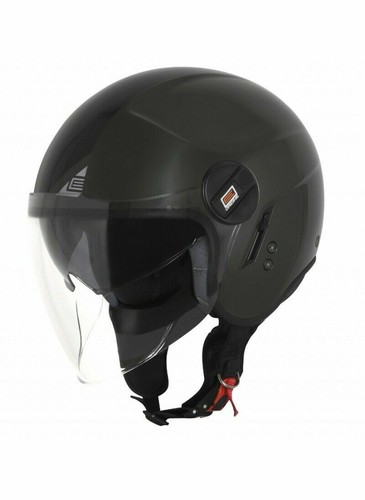 Casque jet urbain noir avec