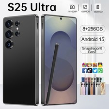 Smartphone S25 Ultra portable débloqué Android 6,8 pouces 256 Go double SIM 2025