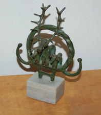 Sculpture cerf en métal