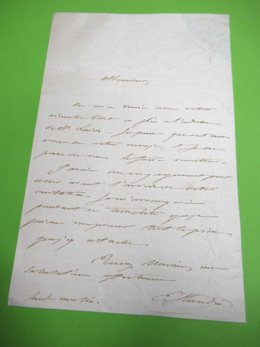 Eugene flandin autographe - eugene,