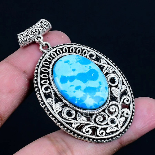 Larimar 925 silver plated - silver,