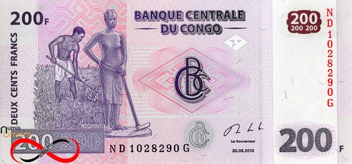 Congo billet de 200 - congo,