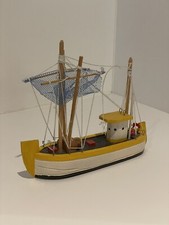 Maquette Bateau Chalutier Bois Ancienne