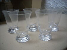 SUPERBE SERIE 5 PETITS VERRES EN CRISTAL SIGNES DAUM FRANCE