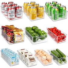 10Pcs Rangement Frigo, Lot De 10 Organisateur Frigo Transparent, Boite Organi...