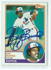 Ray Burris Signed 1983 Topps