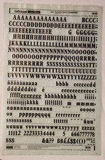 Letraset 42pt PLANTIN BOLD CONDENSED 1626 _lettres chiffres caractères transfert