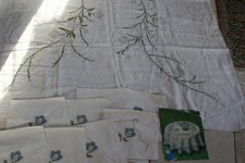 Nappe à broder en lin 140x200