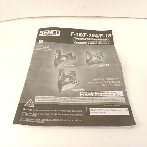 Senco cordless nailer 15 - nailer, f-15