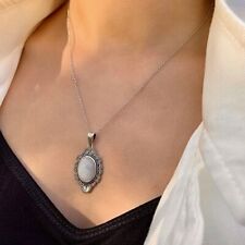 Collier pendentif  Pierre de Lune argent 925 Sterling Silver  