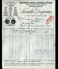 BORDEAUX (33) RAFFINERIE PETROLE & HUILE SAXOLEINE "FENAILLE & DESPEAUX" en 1896