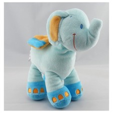 Doudou éléphant bleu