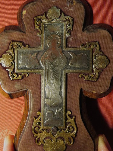 Benitier xixème croix gravée - xixème,