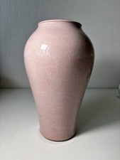 Vase Vernis Céramique Ancien Rose , Signature À Identifier 